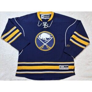 Reebok NHL Men's Buffalo Sabres Sewn Hockey Jersey XL Extra Large Drawstrings